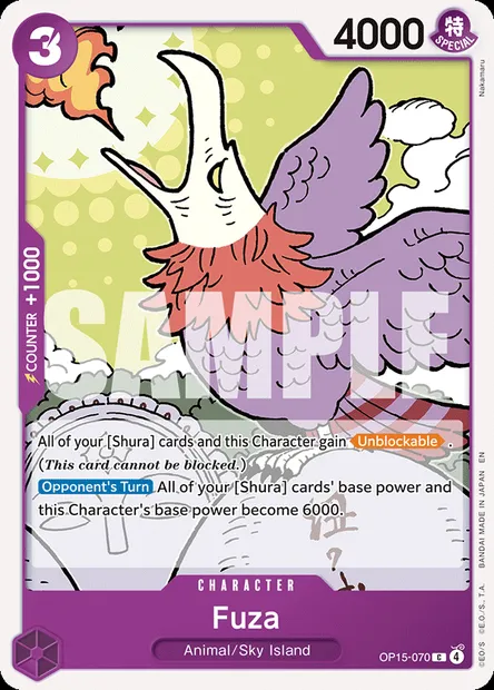 Fuza, One Piece card OP15-070 — ADVENTURE ON KAMI’S ISLAND set