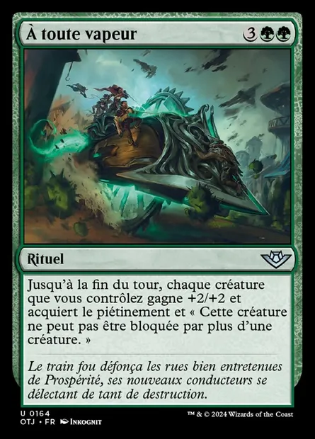 À toute vapeur, carte Magic OTJ 164 — extension Outlaws of Thunder Junction