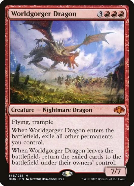 Worldgorger Dragon, Magic card DMR 148 — Dominaria Remastered set
