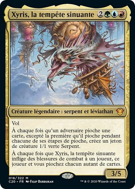 Xyris, la tempête sinuante, carte Magic C20 18 — extension Commander 2020