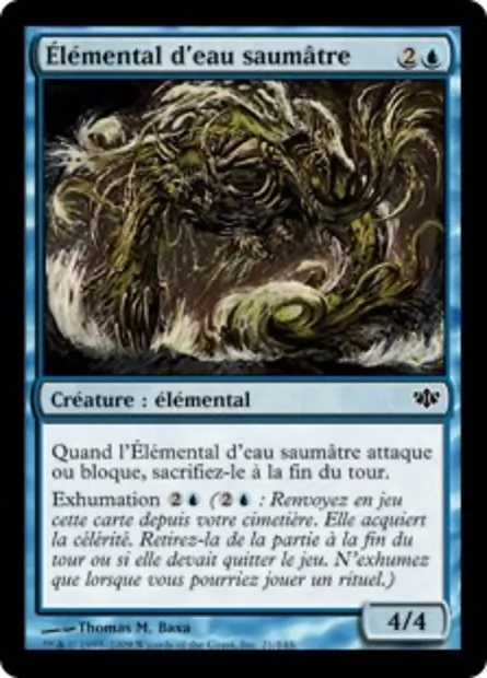 Élémental d'eau saumâtre, carte Magic CON 21 — extension Conflux