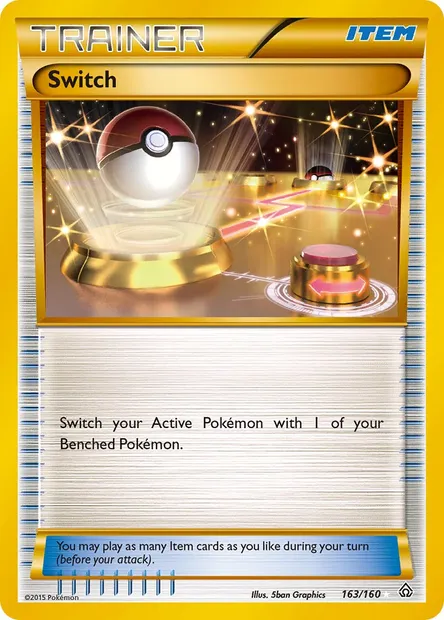Switch, Pokémon card PRC 163 — Primal Clash set