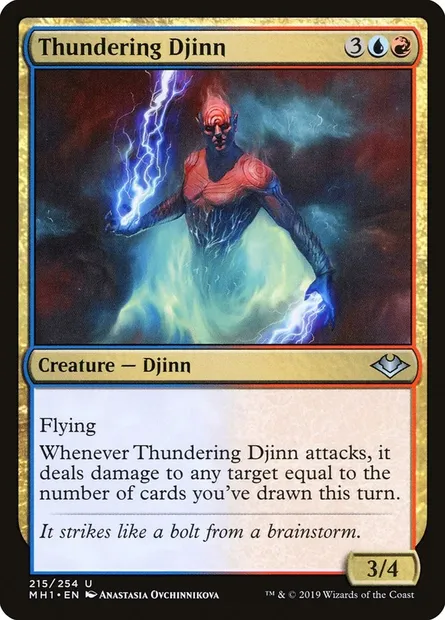 Thundering Djinn, Magic card MH1 215 — Modern Horizons set