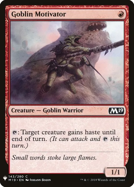 Motiveur gobelin, carte Magic PLST M19-143 — extension The List