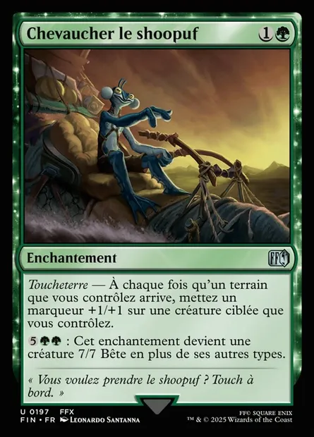 Chevaucher le shoopuf, carte Magic FIN 197 — extension Final Fantasy
