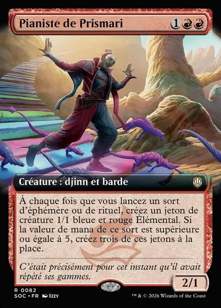 Pianiste de Prismari, carte Magic SOC 82 — extension Secrets of Strixhaven Commander