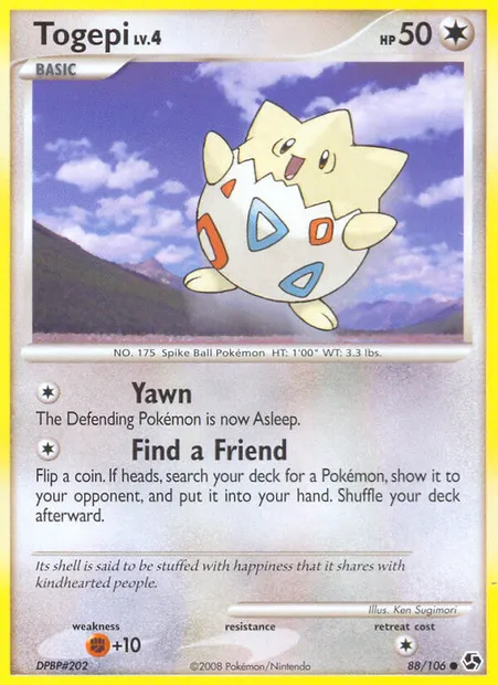 Togepi, Pokémon card GE 88 — Great Encounters set