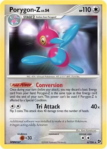 Porygon-Z Lv.54, carte Pokémon TDX 006-4 — extension Theme Deck & Blisters Exclusives