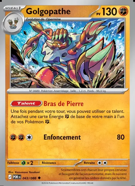 Golgopathe, carte Pokémon POR 043 — extension Équilibre Parfait