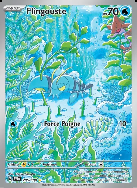 Flingouste, carte Pokémon SVI 205 — extension Écarlate et Violet