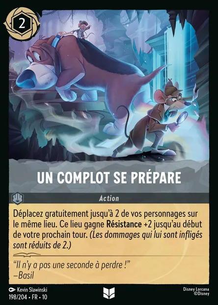 Un complot se prépare, carte Disney Lorcana CH10-198 — extension Lueurs dans les Profondeurs