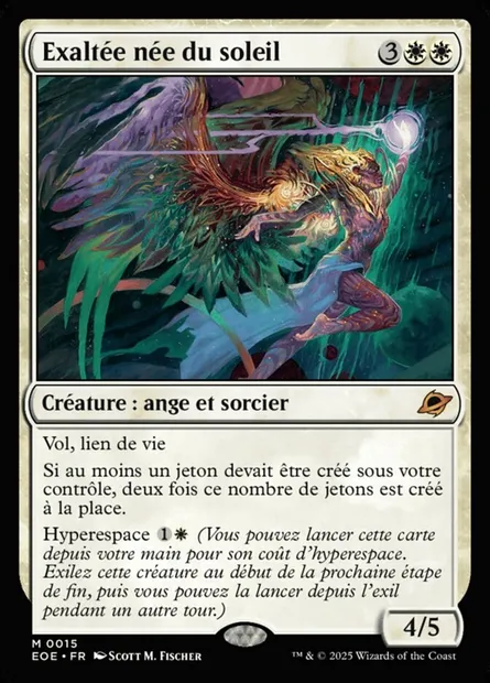 Exaltée née du soleil, carte Magic EOE 15 — extension Edge of Eternities