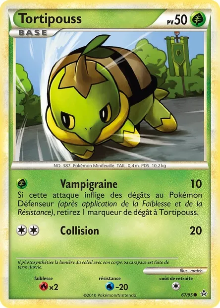 Tortipouss, carte Pokémon UL 67 — extension Déchaînement
