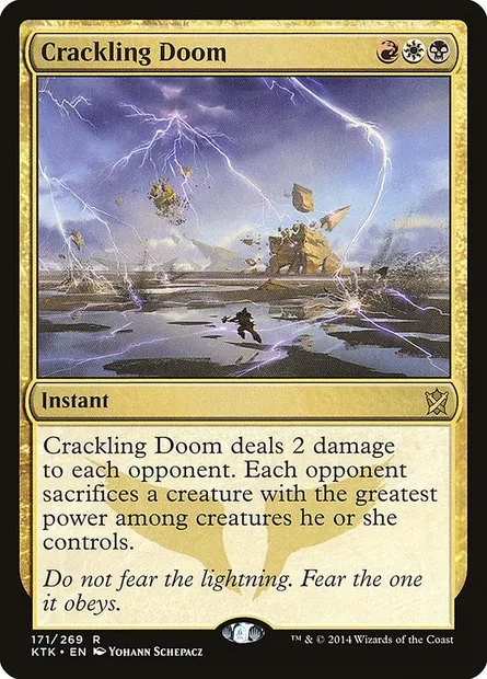 Crackling Doom, Magic card KTK 171 — Khans of Tarkir set