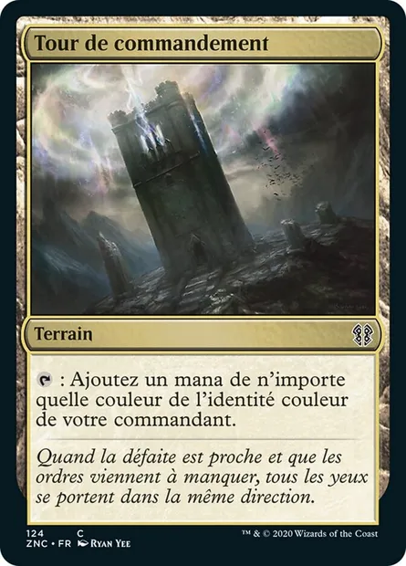 Tour de commandement, carte Magic ZNC 124 — extension Zendikar Rising Commander