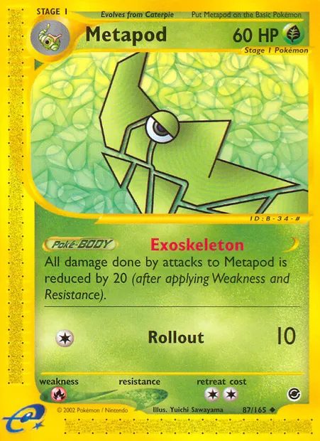 Metapod, Pokémon card EX 87 — Expedition Base Set set