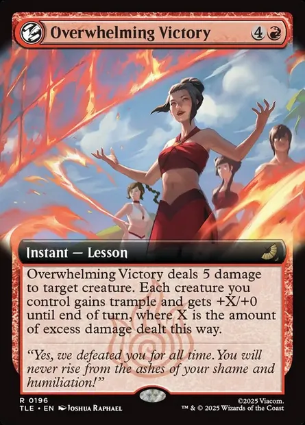 Overwhelming Victory, Magic card TLE 196 — Avatar: The Last Airbender Eternal set