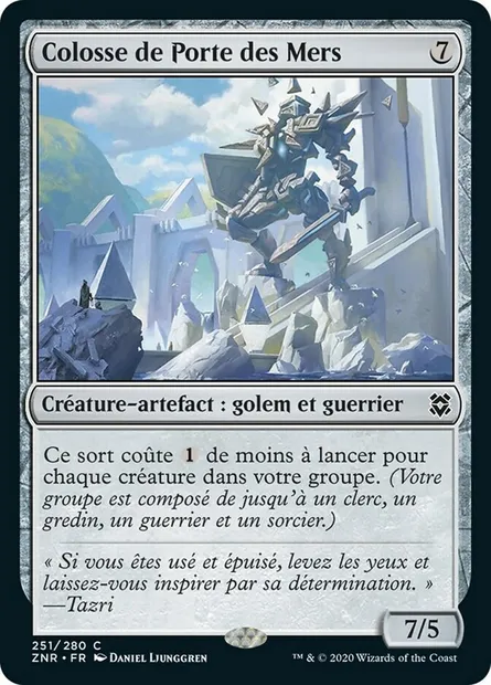 Colosse de Porte des Mers, carte Magic ZNR 251 — extension Renaissance de Zendikar