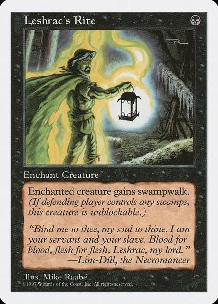 Leshrac's Rite, Magic card 5ED 173 — Fifth Edition set
