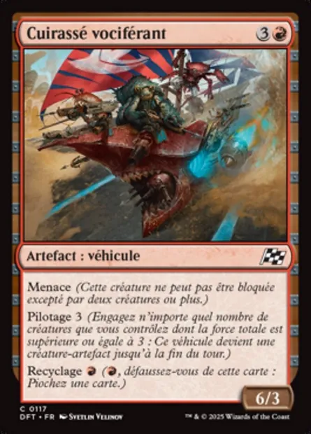 Cuirassé vociférant, carte Magic DFT 117 — extension Aetherdrift