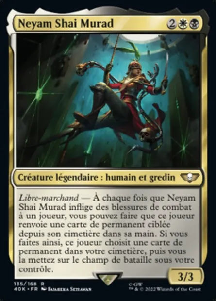 Neyam Shai Murad, carte Magic 40K 135 — extension Warhammer 40,000 Commander