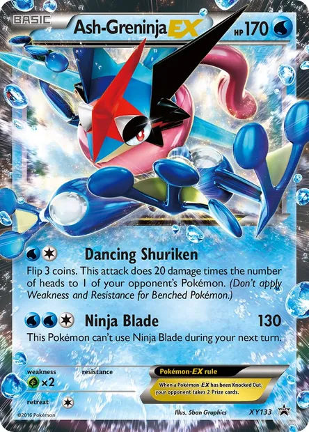 Ash Greninja EX, Pokémon card XY 133 — XY Black Star Promos set