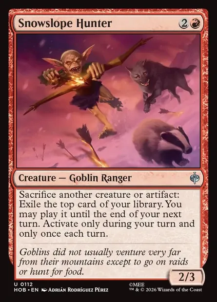 Snowslope Hunter, Magic card HOB 112 — The Hobbit set