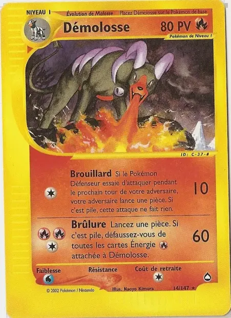 Démolosse, carte Pokémon AQ 14 — extension Aquapolis
