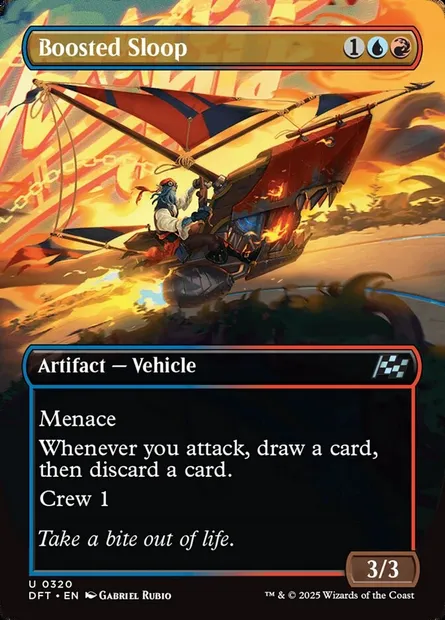 Boosted Sloop, Magic card DFT 320 — Aetherdrift set