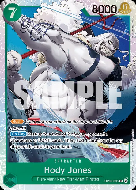 Hody Jones, carte One Piece OP06-035 — extension ONE PIECE CARD THE BEST