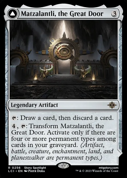 Matzalantli, the Great Door // The Core, Magic card LCI 256 — The Lost Caverns of Ixalan set