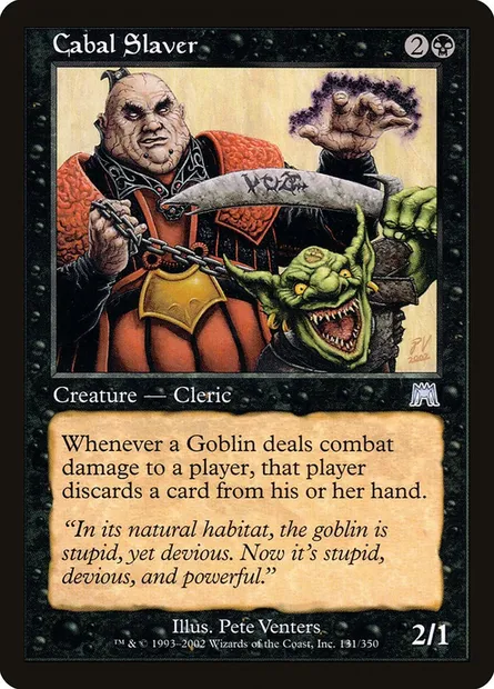 Cabal Slaver, Magic card ONS 131 — Onslaught set
