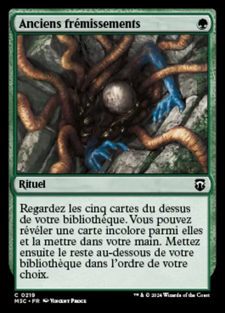 Anciens frémissements, carte Magic M3C 219 — extension Modern Horizons 3 Commander
