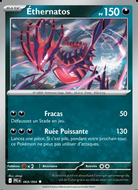 Éthernatos, carte Pokémon PFL 069 — extension Flammes Fantasmagoriques