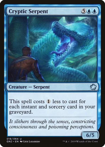 Serpent cryptique, carte Magic GN2 18 — extension Game Night 2019