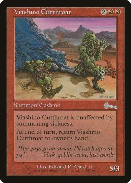 Viashino Cutthroat, Magic card ULG 94 — Urza's Legacy set