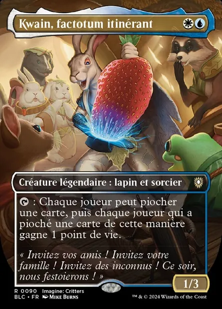 Kwain, factotum itinérant, carte Magic BLC 90 — extension Bloomburrow Commander