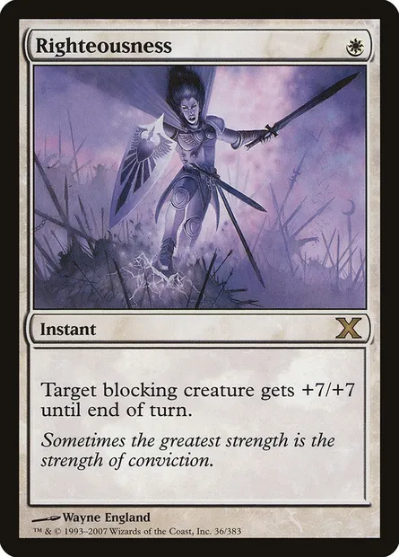 Righteousness, Magic card 10E 36 — Tenth Edition set