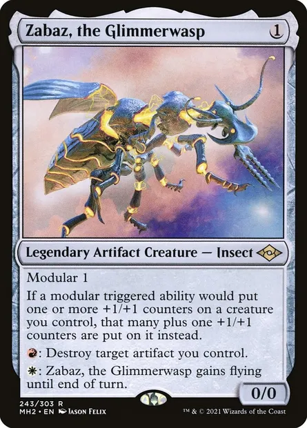 Zabaz, the Glimmerwasp, Magic card MH2 243 — Modern Horizons 2 set