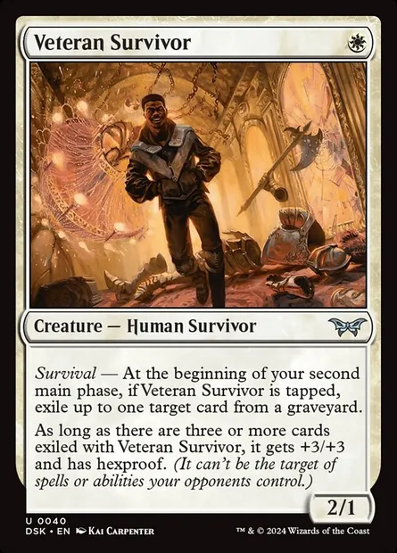 Veteran Survivor, Magic card DSK 40 — Duskmourn: House of Horror set