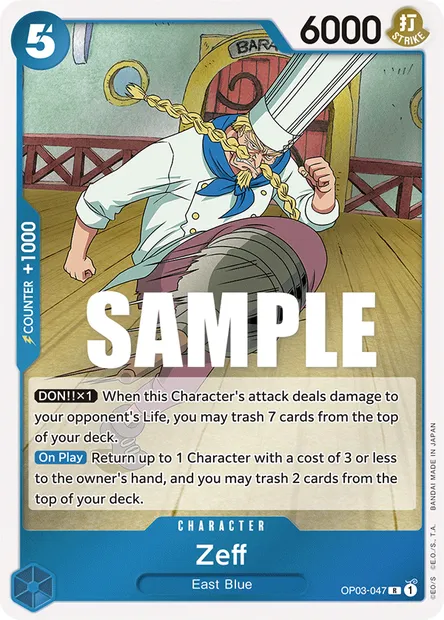 Zeff, carte One Piece OP03-047 — extension PILLARS OF STRENGTH