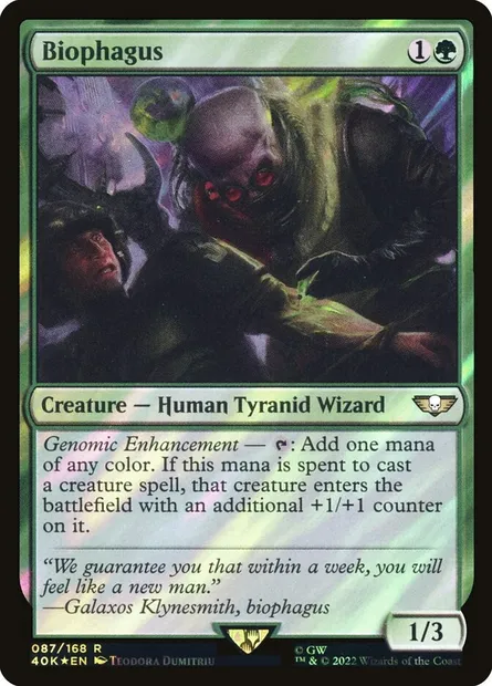 Biophagus, carte Magic 40K 87★ — extension Warhammer 40,000 Commander
