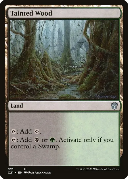 Tainted Wood, Magic card C21 321 — Commander 2021 set