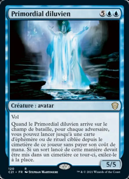 Primordial diluvien, carte Magic C21 120 — extension Commander 2021
