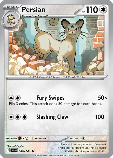 Persian, Pokémon card SFA 049 — Shrouded Fable set
