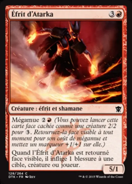Éfrit d'Atarka, carte Magic DTK 128 — extension Les Dragons de Tarkir