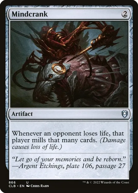Mindcrank, Magic card CLB 866 — Commander Legends: Battle for Baldur's Gate set