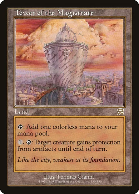 Tour du Magistrat, carte Magic MMQ 330 — extension Masques de Mercadia