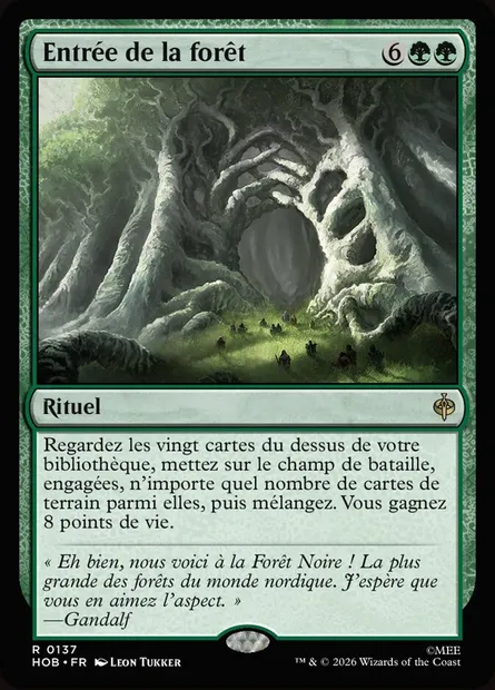 Entrée de la forêt, carte Magic HOB 137 — extension The Hobbit