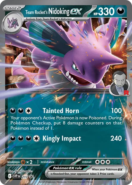 Team Rocket's Nidoking ex, Pokémon card PR-SV 217 — SVP Black Star Promos set